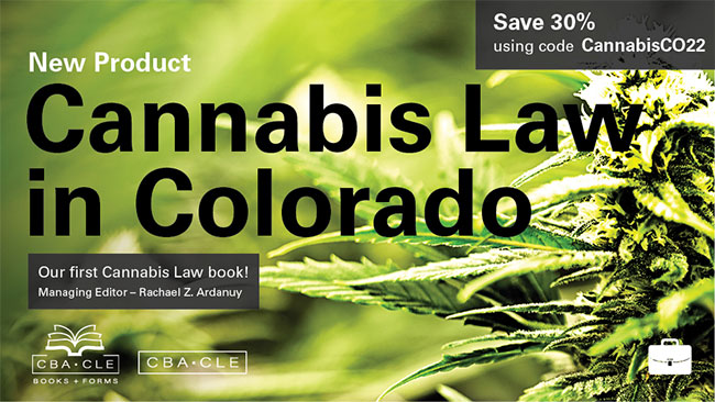 Photo of Cannabis Law in Colorado book cover